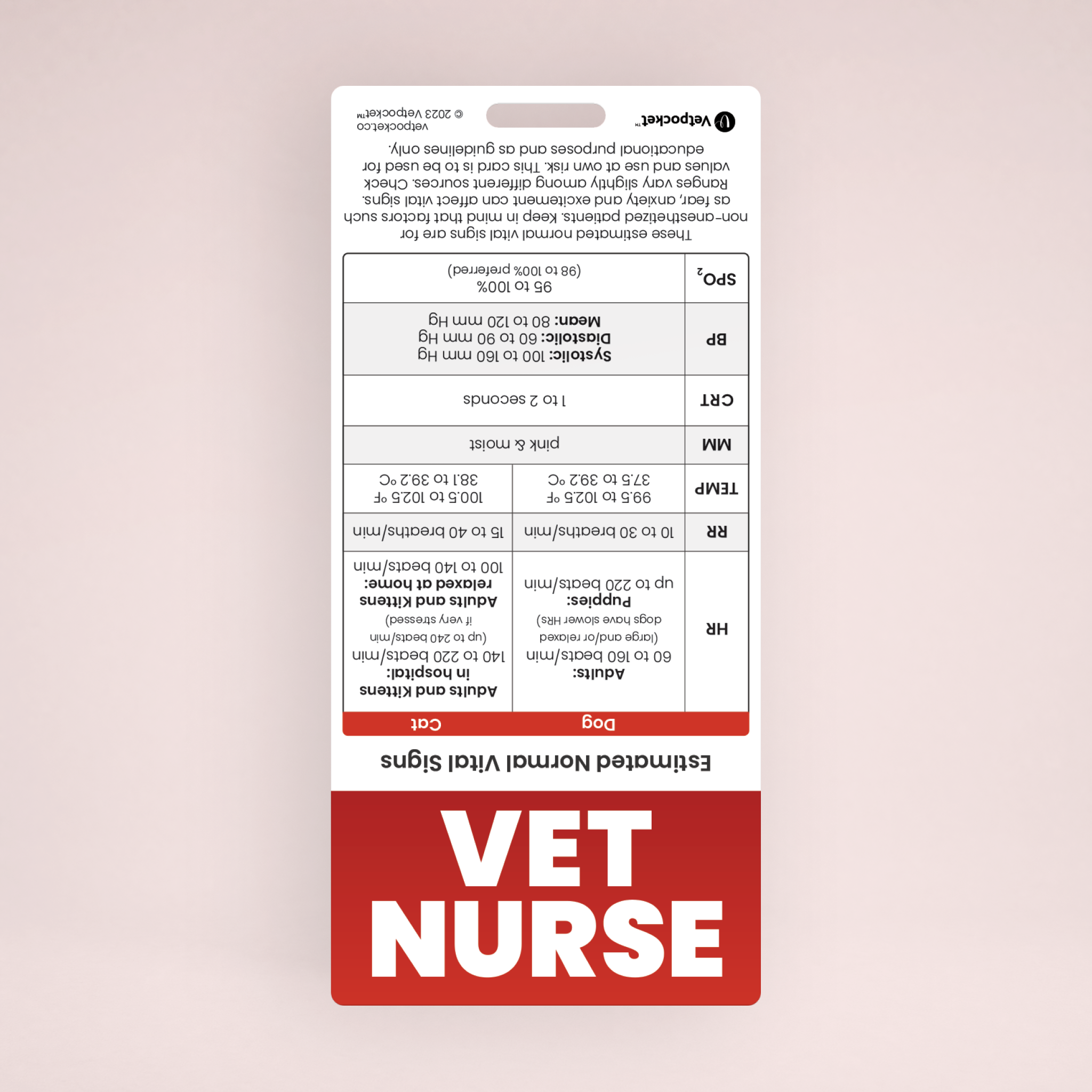 VET NURSE Designation Badge