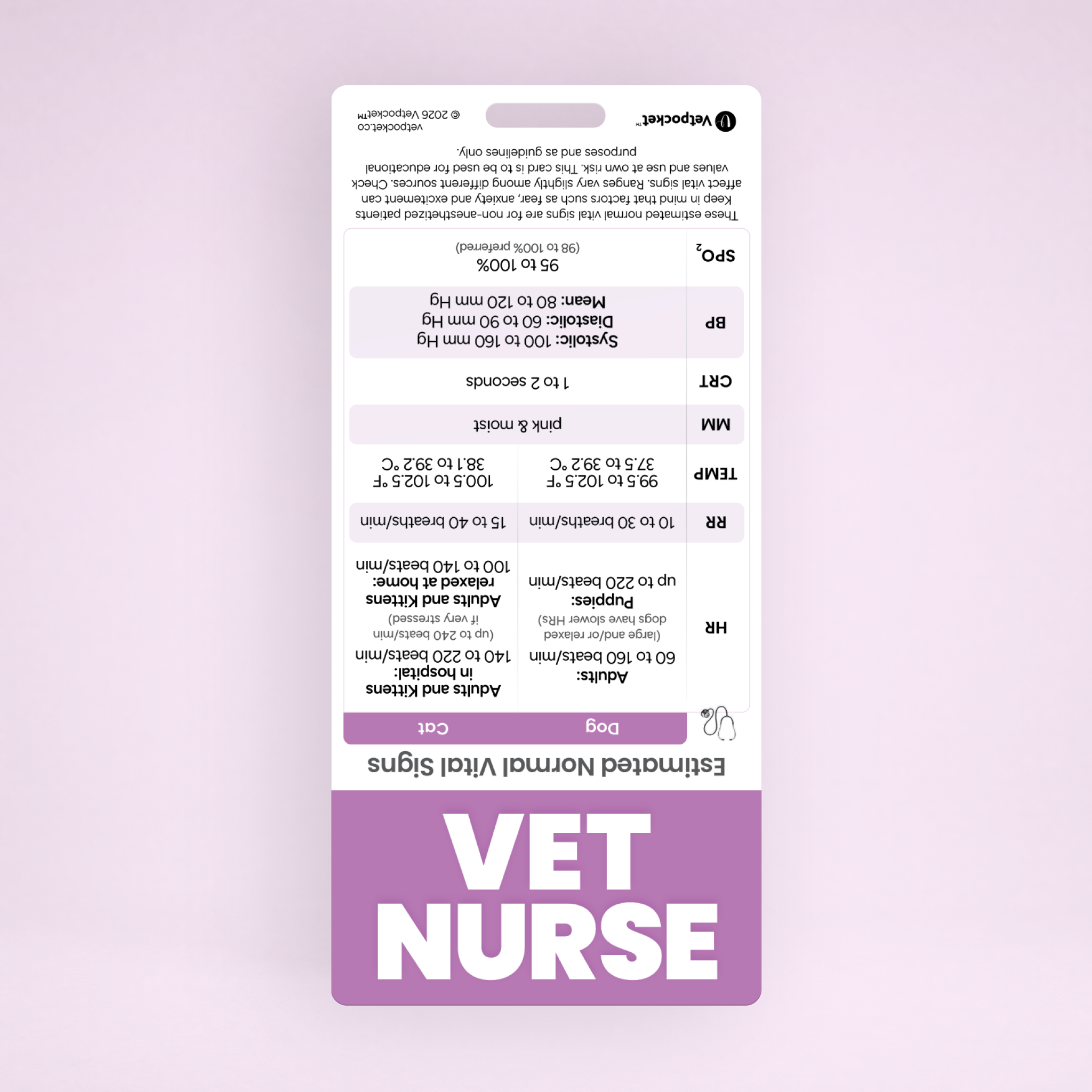 VET NURSE Designation Badge